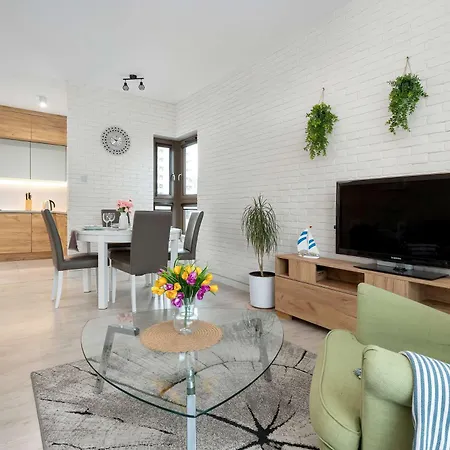 Family For 8 People With Parking, Balcony And 2 Bathrooms By Renters 格但斯克